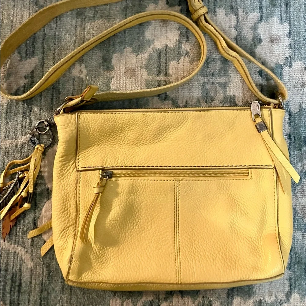 The Sak Yellow Crossbody Bag with Feather Charm - Picture 3 of 11